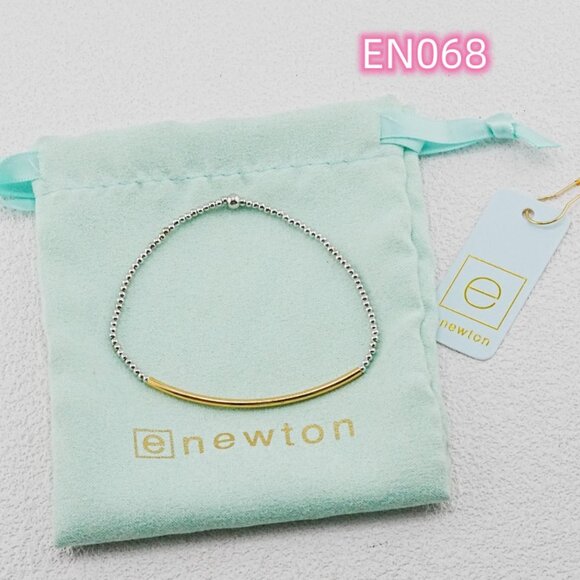 Enewton Gold Curved Tube & Platinum Bead Bracelet - Picture 2 of 4